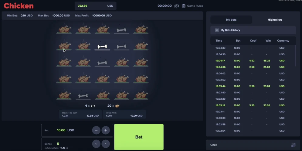 MyStake Chicken Game